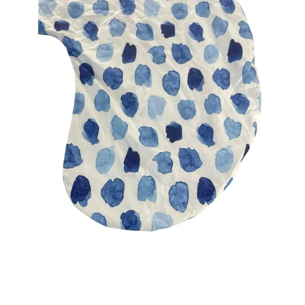 Unbranded White Multi-Tone Blue Dot Print Baby Pillow Case